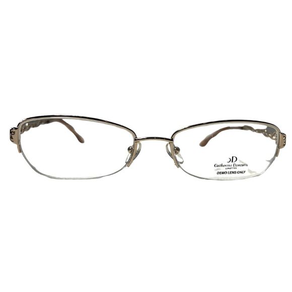 Catherine Deneuve CD-246 GLD Eyeglasses Frames Gold Oval Half Rim 52-17-140 - Picture 2 of 8